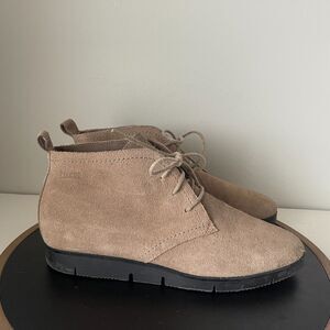 Cougar Snack-S Chukka Boots Women 11M Brown Suede Lace-Up Ankle Leather Upper‎